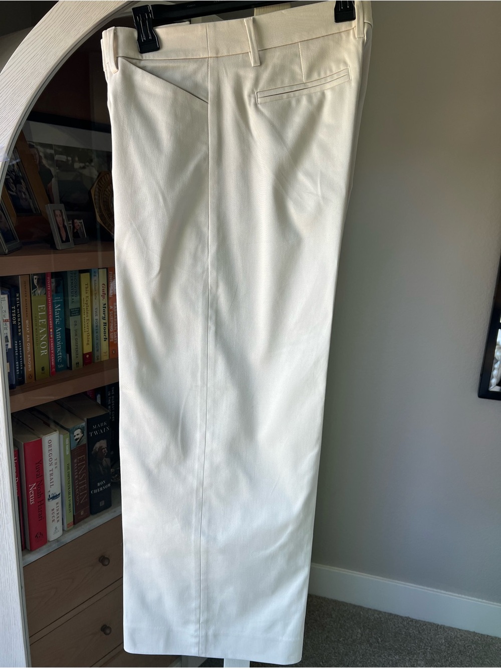 Banana Republic Women’s Mid-Rise Elevated Cream Dress Trousers